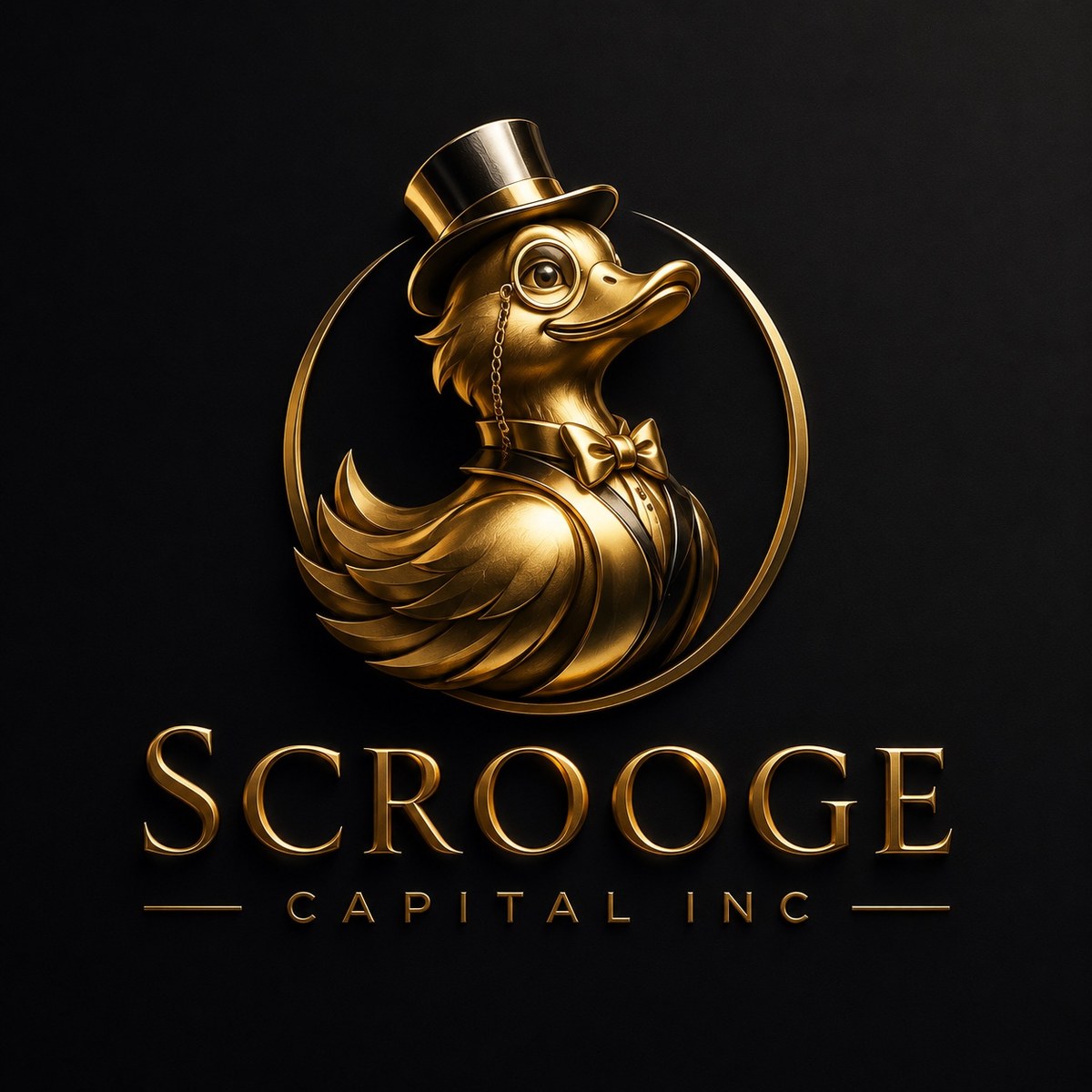 Scrooge Capital Inc. gold duck emblem